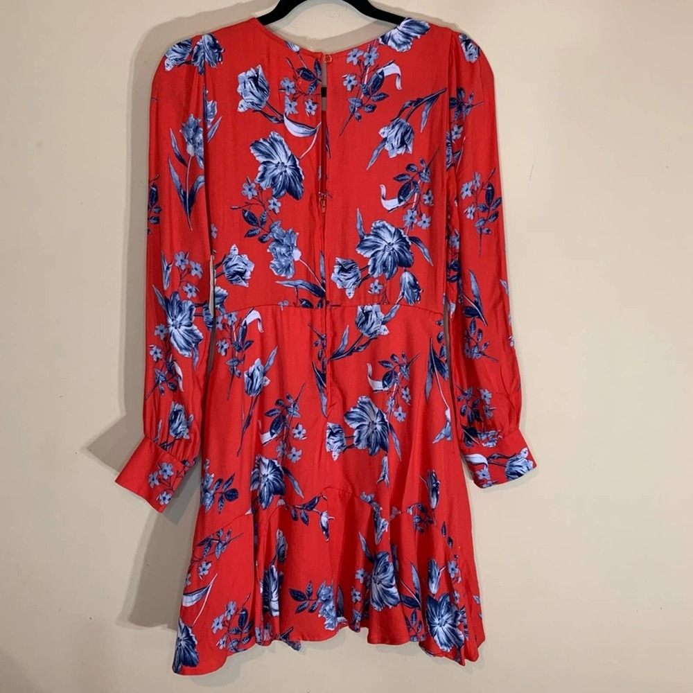 Altar’d State Red floral long sleeve Fit and Flare Dress Womens Size XS - Picture 7 of 12